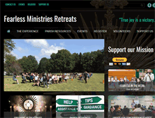 Tablet Screenshot of fearlessretreats.com